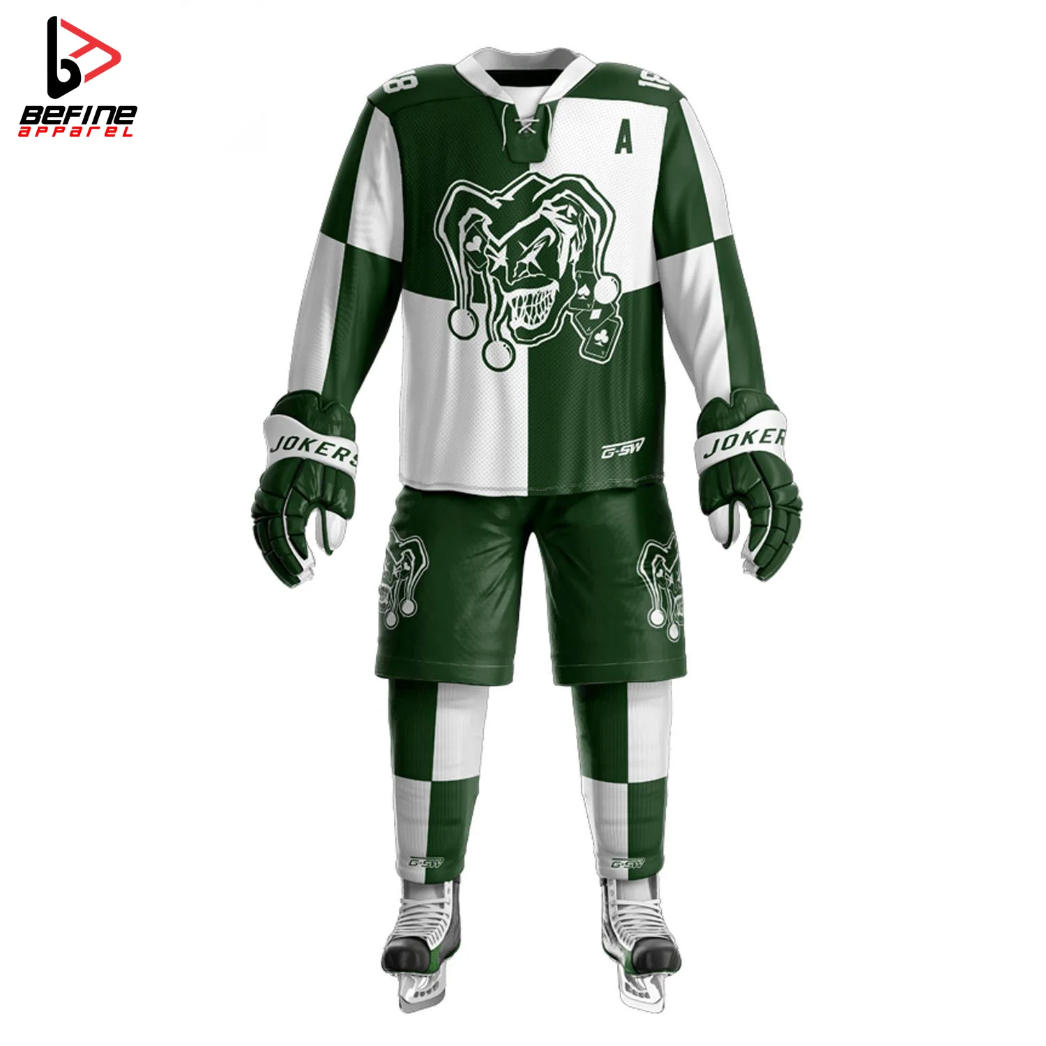 Командная дышащая Джерси для хоккея на поле из 100% полиэстера мужская форма льду с сублимационной печатью.