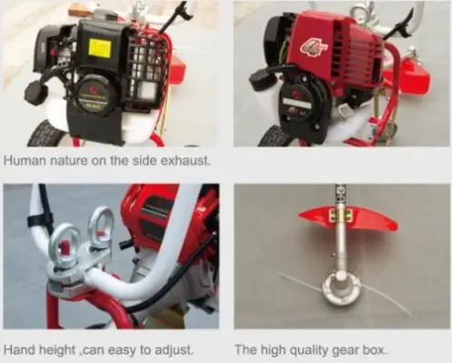 Hand-Push Mini Brush Cutter 52cc grass trimmer, Gasoline Engine