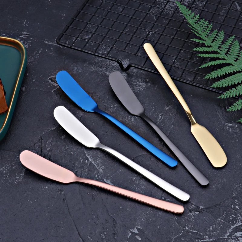 
Eco-friendly 304 Stainless Steel Metal Butter Knife Utensil Cutlery Cheese Dessert Jam For Home Restaurant and Hotel 