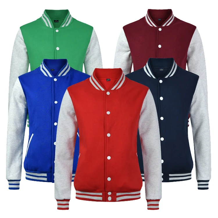 High Quality CVC Twill Custom School Jackets Baseball Letterman Varsity Bomber Jacket Running Jacket