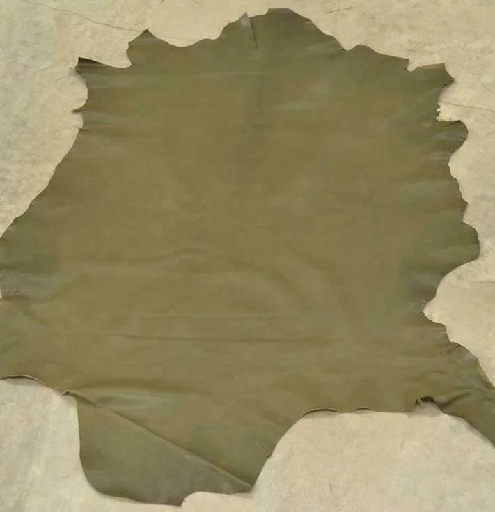 Real Sheep Leather Finish  Article Skins In Forest Green Color For Bags/Violets/Garments/And Accessories