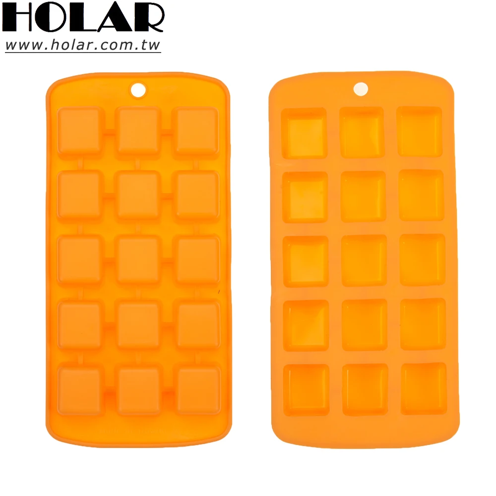 [Holar] Taiwan Made 15 Cavities Bite-Size Brownie Square Silicone Molds for Cake Dessert