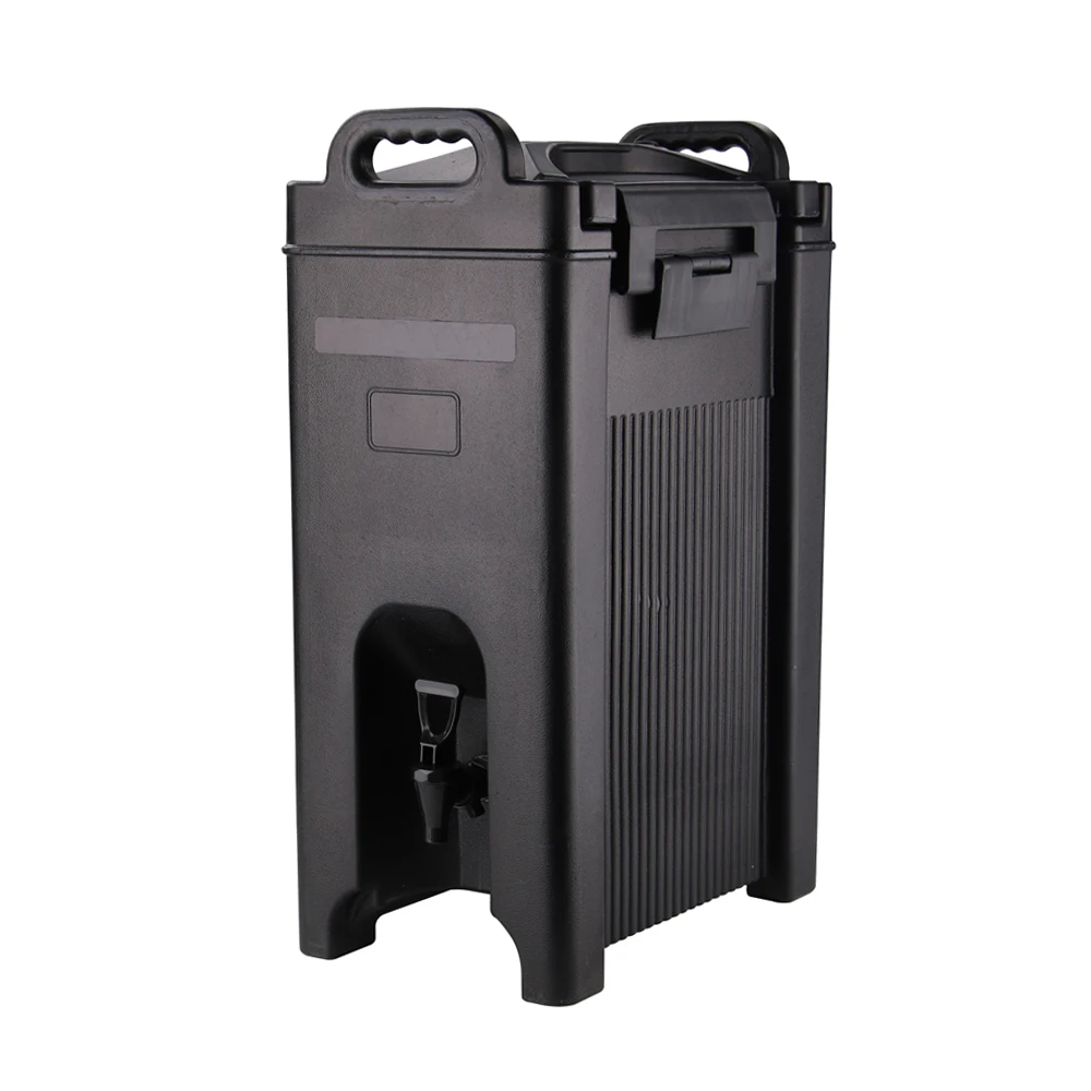 
Cater Tek 5 gal Rectangle Black Beverage Dispenser - Insulated - 16 1/2