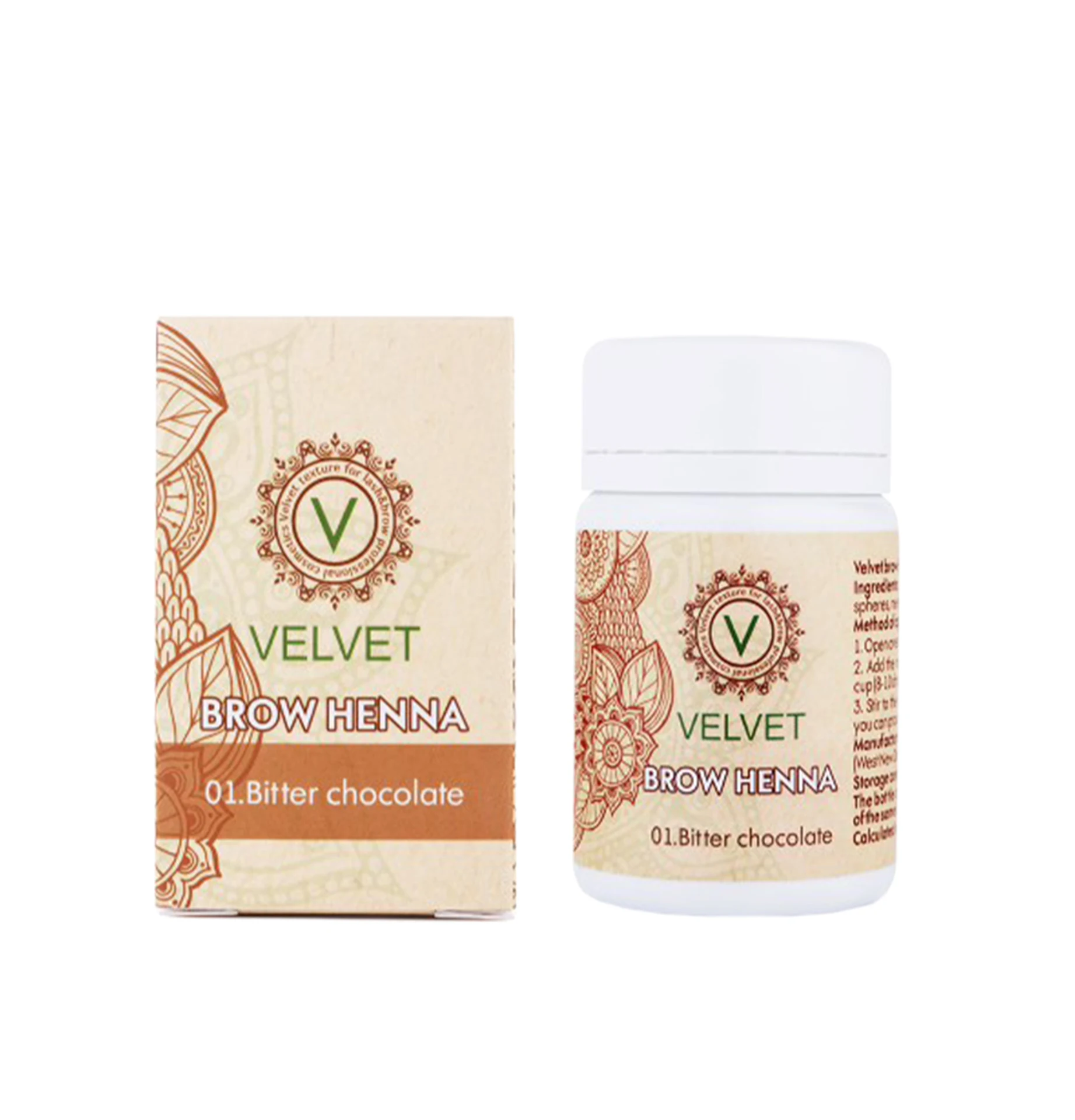 
Quality VELVET brow dying henna 