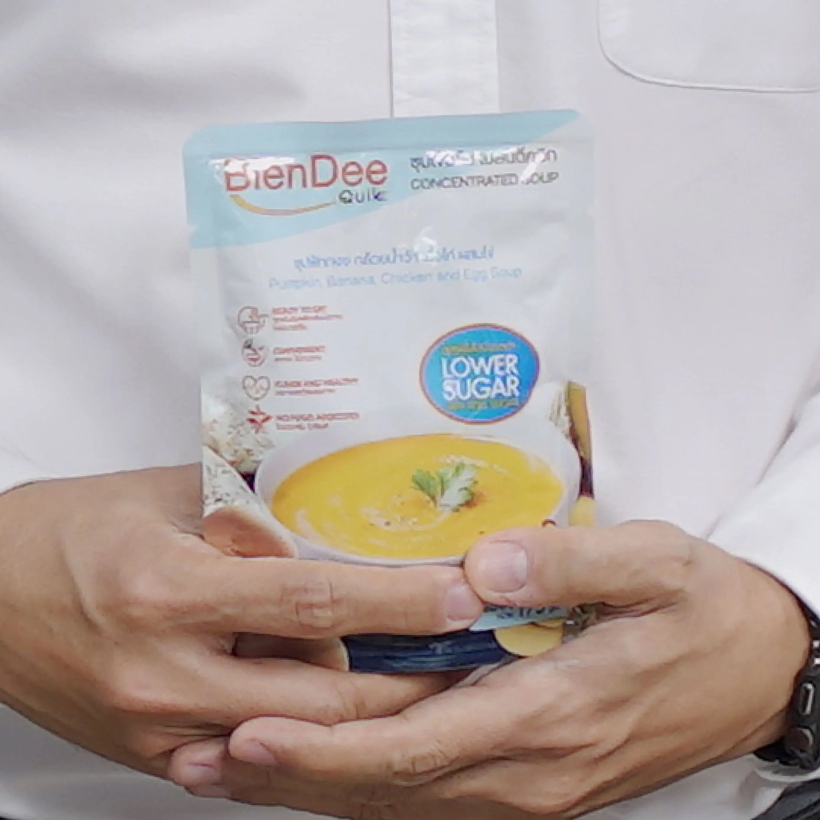 Thailand BlenDeeQuik Brand Low Sugar formula Instant Food Banana Chicken and Egg Concentrated Soup