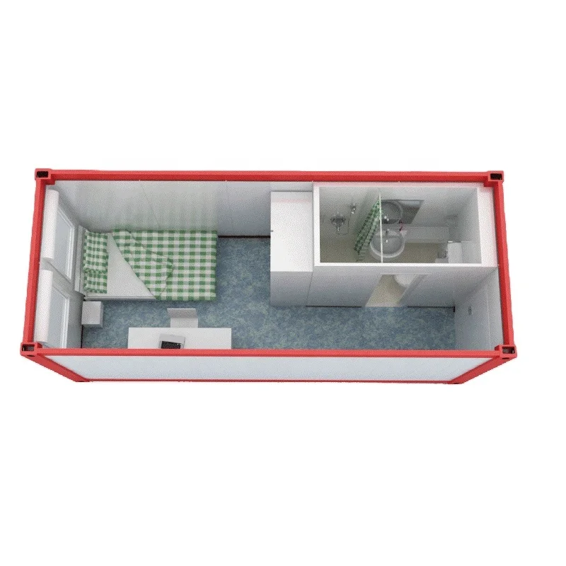 
 Контейнерный дом для проживания-одна комната с мини-домом  