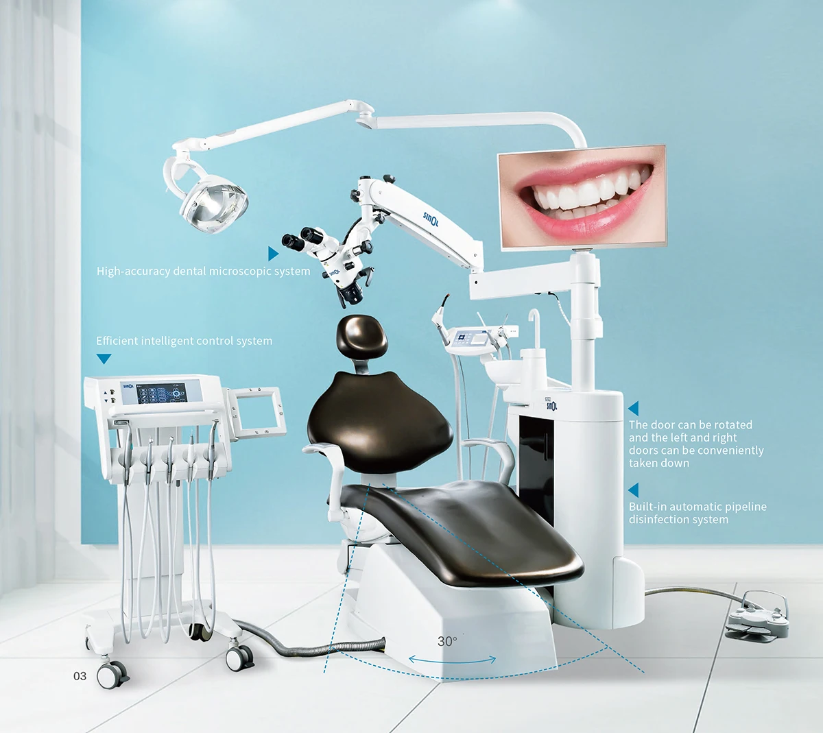 Высококачественное кожаное стоматологическое кресло стоматологическая установка