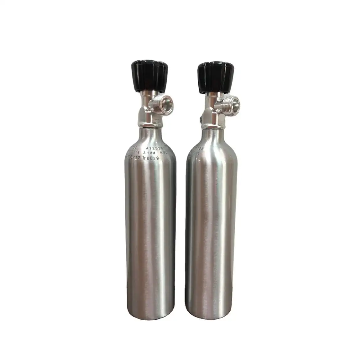 Hot sale co2 aquarium bottle empty cylinder 3L aquarium tank with G5/8 on/off valve