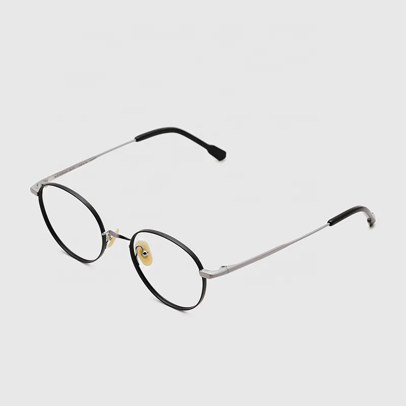 China Wholesale Clear Lens plate Gold black  Eyeglasses Frames Metal Optical Frame