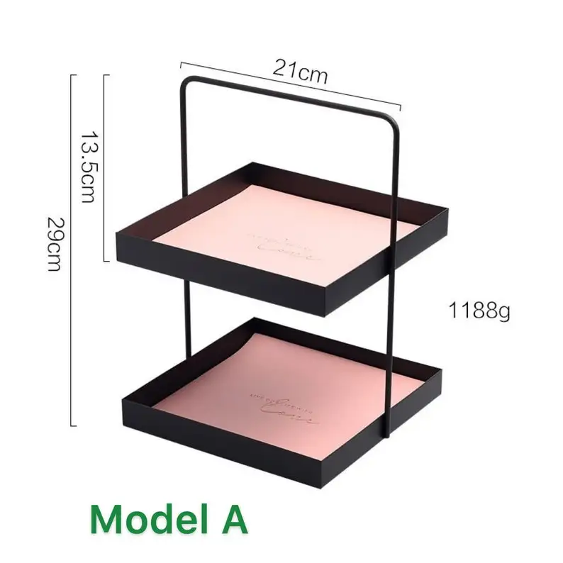 Black Shelf 1 2 Layer Metal Storage Rack With Handle Shelf Desktop Cosmetics Storage Rack Home Bathroom at Wholesale Price India