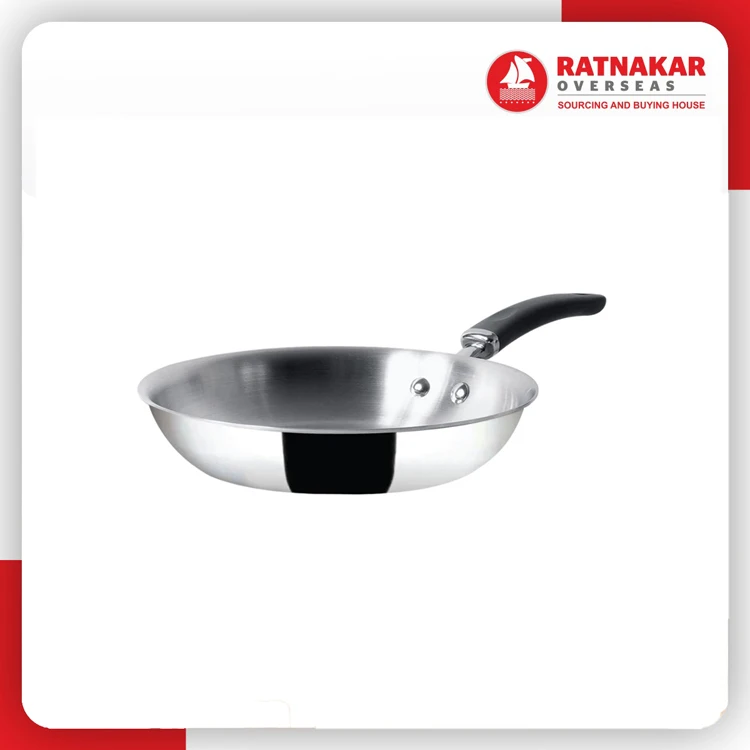 High Quality Durable Stainless Steel Fry Pan Non Stick Stainless Steel Stainless Steel Fry Pan With Lid For Sale At Lowest Price