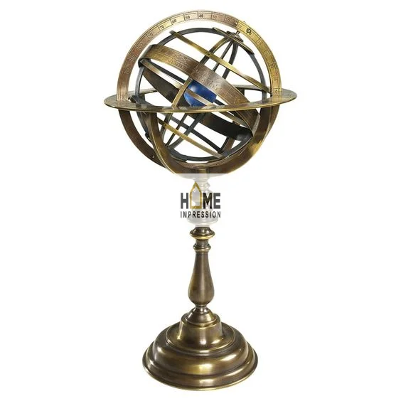 Antique Decorative Office Luxury Fancy Designer Desk Globes Sculpture