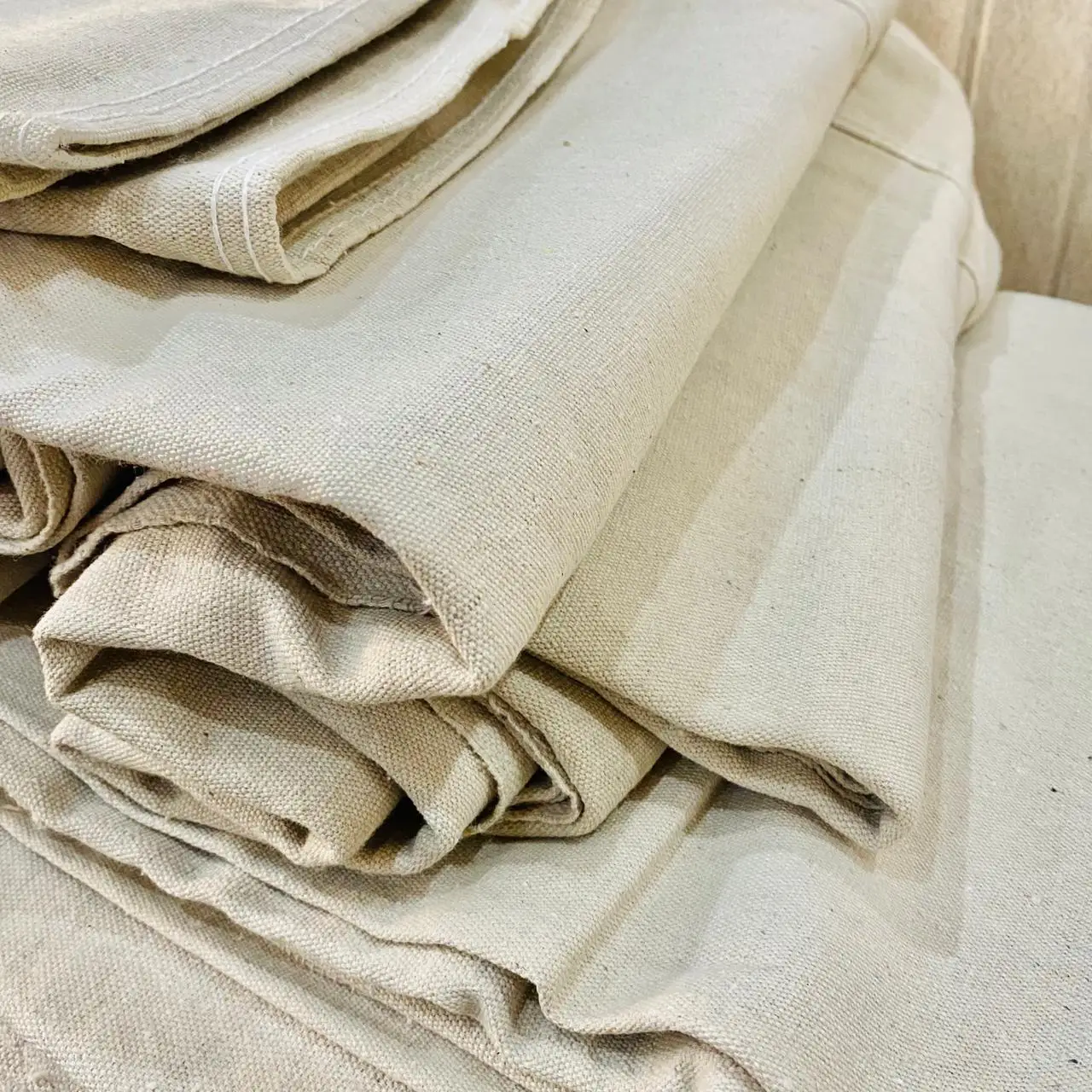 DIY Custom 6*9 9*12 10oz Dust Drop Sheet Painter Floor Ducting 100% Cotton Canvas Drop Cloth