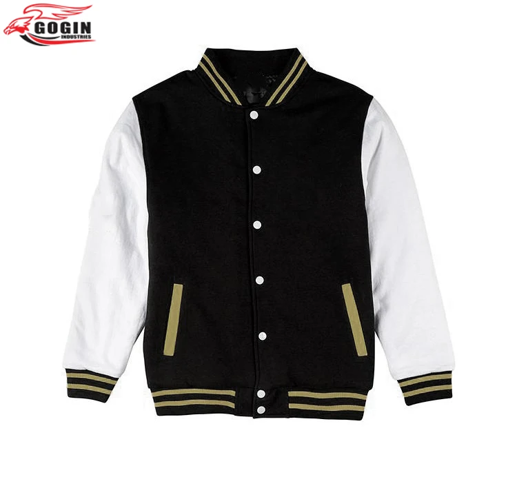 2022 New Design White Sleeves Color Body baseball Winter jacket