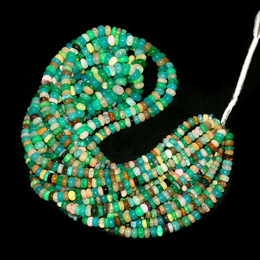 Оптовая продажа блестящий опал Paraiba гладкие круглые бусины из драгоценных камней простые