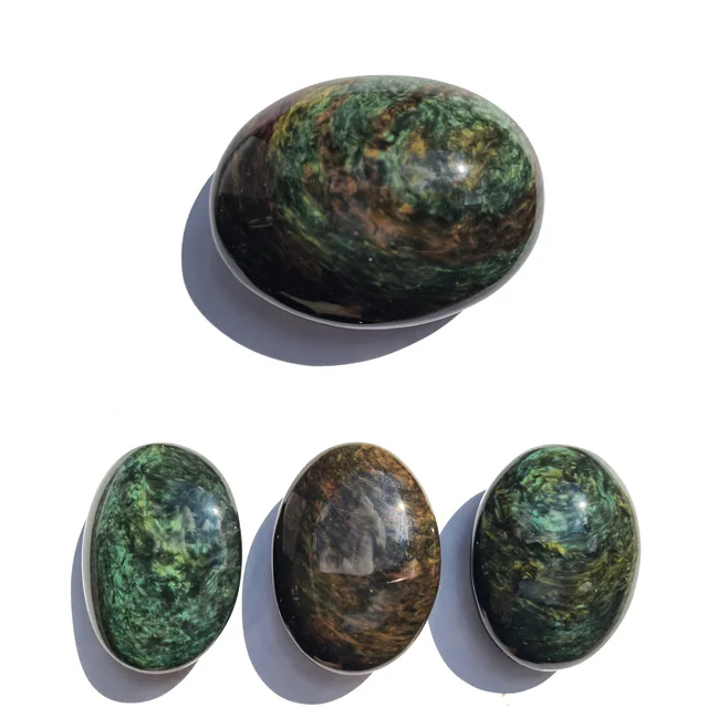 
Obsidian Polished Crystal Palm Stone Feng Shui Reiki Chakra Energy Healing Palmstone Decorative 5 - 4 Cm Arkidian Flexible 