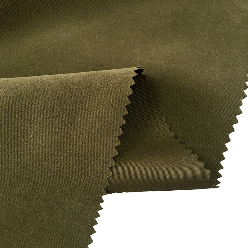 Jacket Fabric Supplier Supply Polyester/Nylon Micropeach Twill Fabric For Overalls Jacket