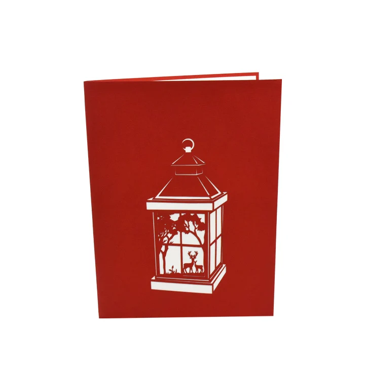 
Magical Christmas Lantern 3D Pop-up Greeting Card Wholesale Vietnam Handmade Gift 