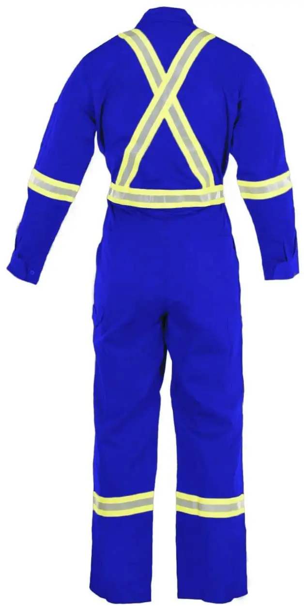 Factory Supply Polyester  Cotton Industrial Construction Reflective Safety Work Suit For Men