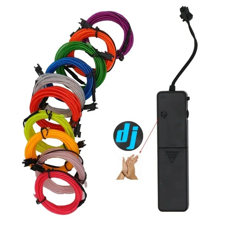 Электрический провод 2 * AAA музыка звуковая активация Инвертор батареи 3 модели EL драйвер для неоновой светодиодной ленты Танцевальная вечеринка Декор