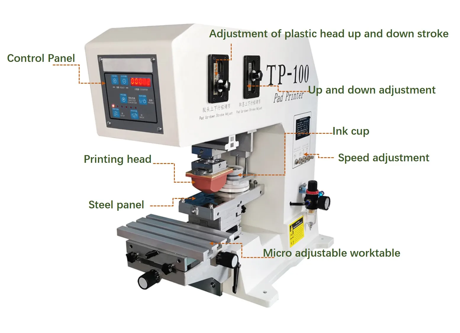 
Mini small size manual easy ink cup pad printing machine printer with desktop 