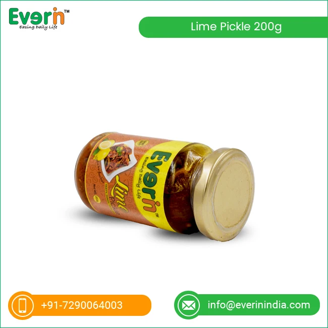 
Factory Sale Lime Pickle Glass Jar 200g 