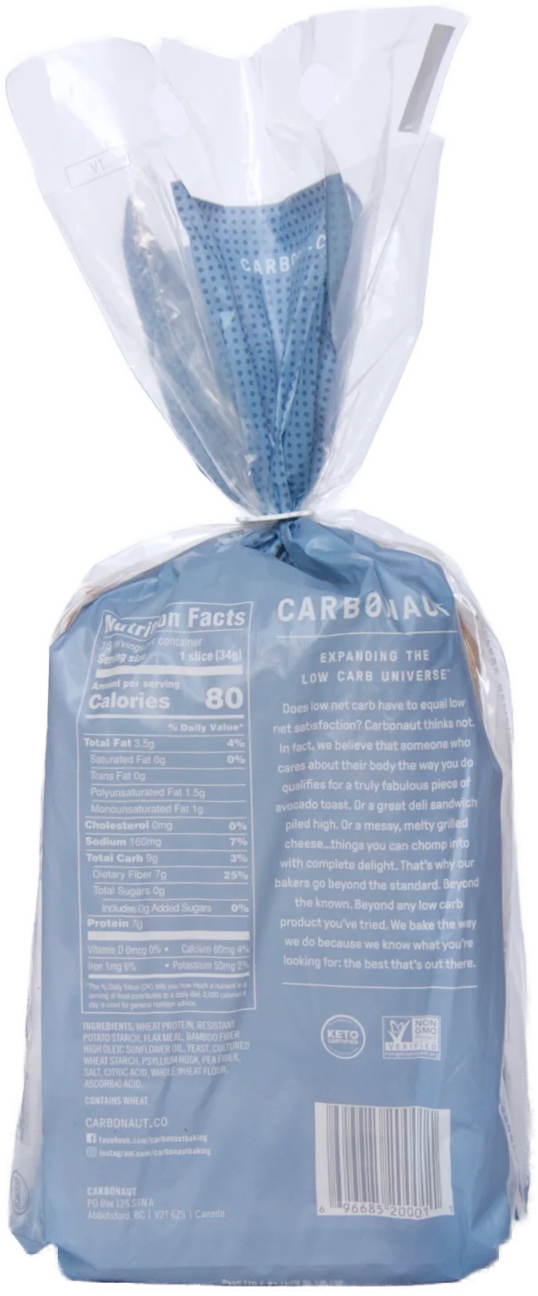 Great Taste Preservative Free Gluten Free Allergy Friendly LOW CARB WHITE BREAD 8-19 OUNCE