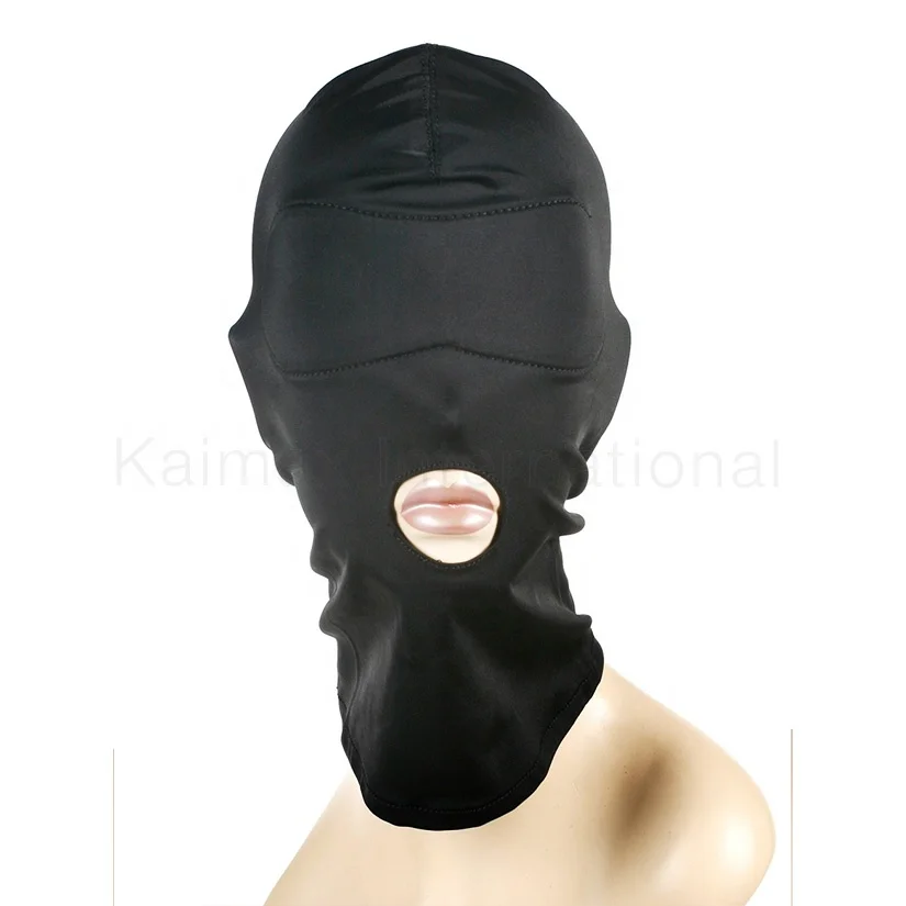 
Bondage Hood Mask Stretchy Spandex Full Head Hood Mask 