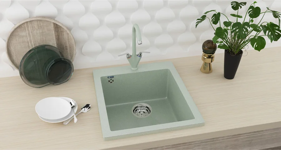 Good quality composite kitchen sink ULGRAN U-404 artificial stone, kitchen sinks