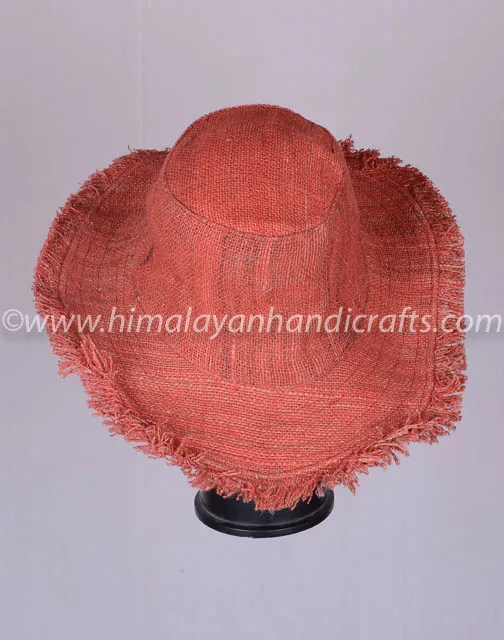 Hemp Bucket Fringy Hat HSH 0026 D