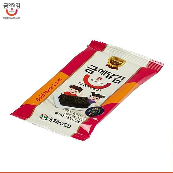 HIGH QUALITY BEST PRICE Korean Organic Roasted Seasoned Seaweed laver Omega-3 EPA Delicious Crispy Yaki Nori  Snack
