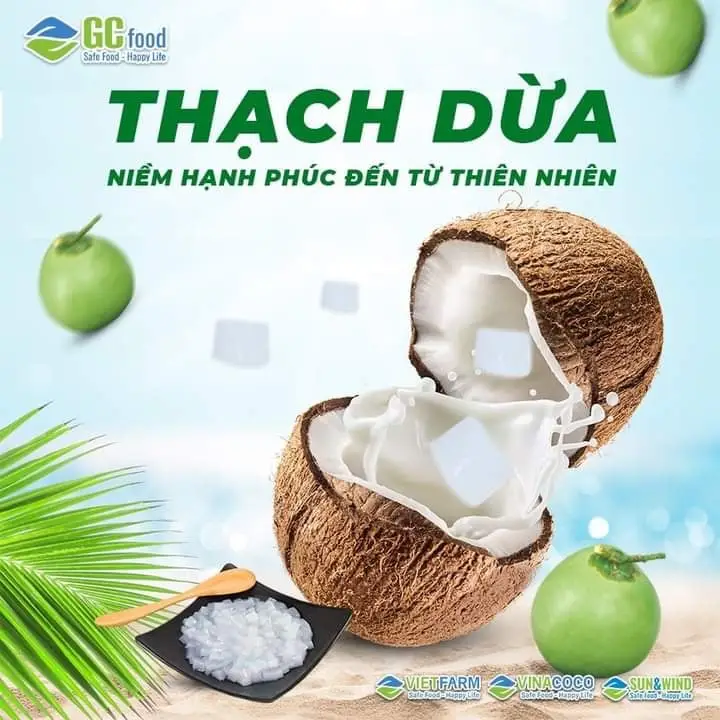 (GCFOOD) NATA DE COCO/кокосовое желе по лучшей цене оптовая продажа сделано в Вьетнаме 100% натуральное