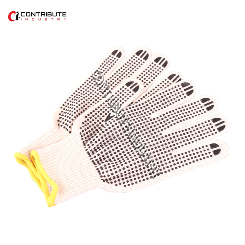 glove with interlock or cotton liner nitrile gloves