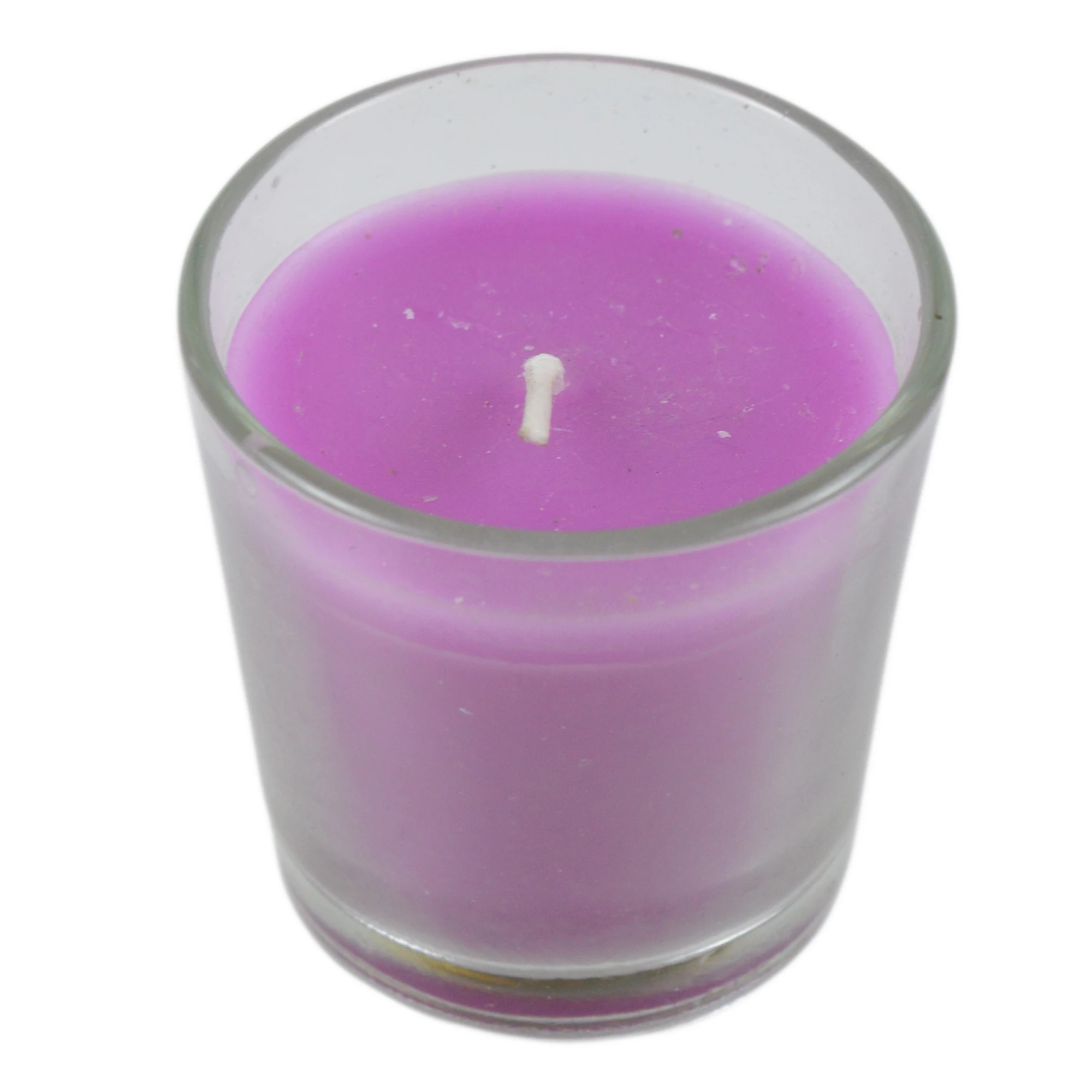 Clear Glass Wax Candle Glass Colored Wax Candle Votive Indoor Home Decorative Design Wax Candle Glass