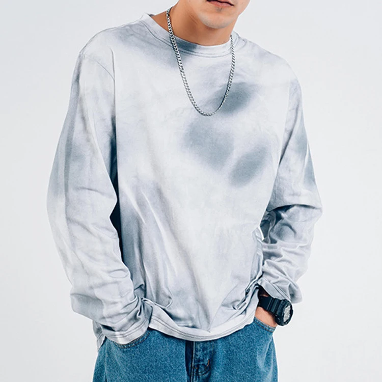 
Custom Vintage Long Sleeve Blank Tshirt Faded T Shirt Longsleeve Washed T-shirt 