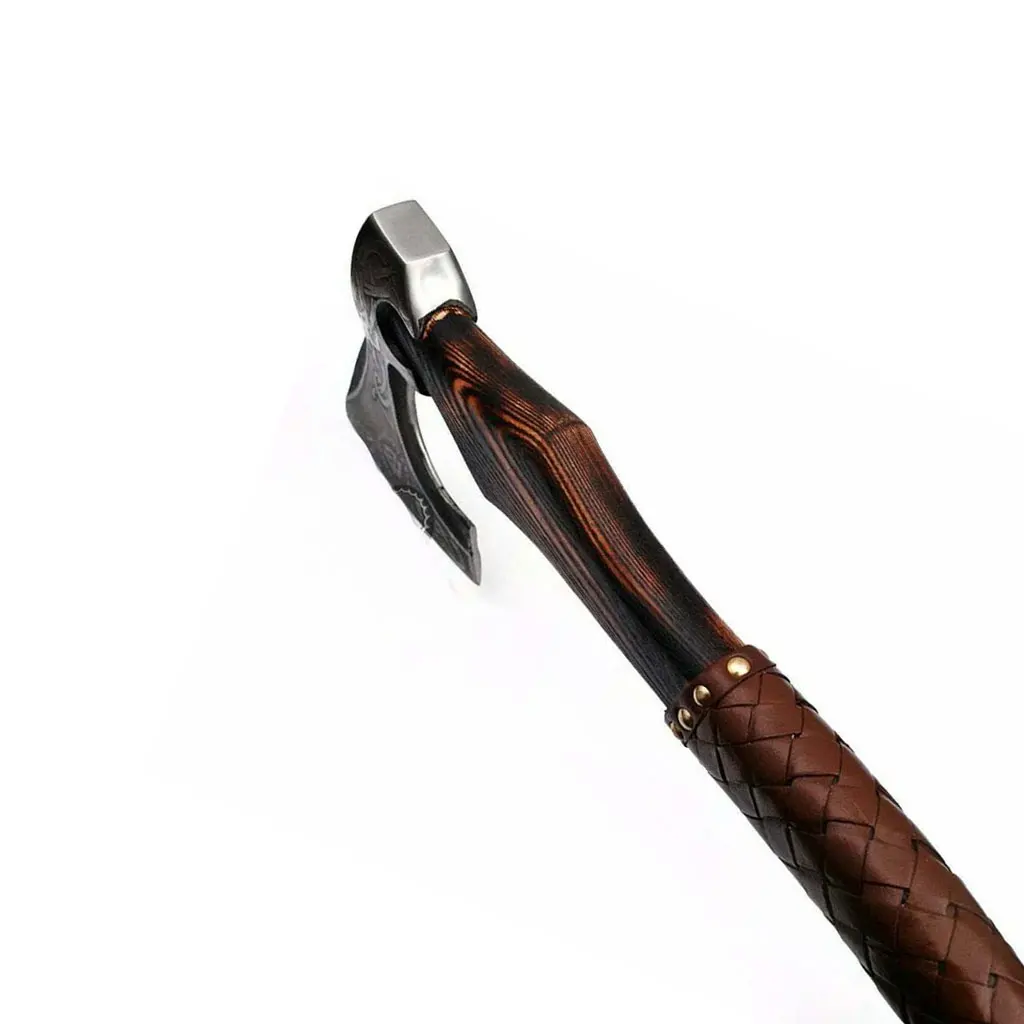  Топор викингов ручной работы Ручной топор для кемпинга tomahawk с кожаным футляром