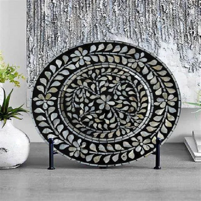 Best Floral Design Mother of Pearl Inlay Plate at best rate