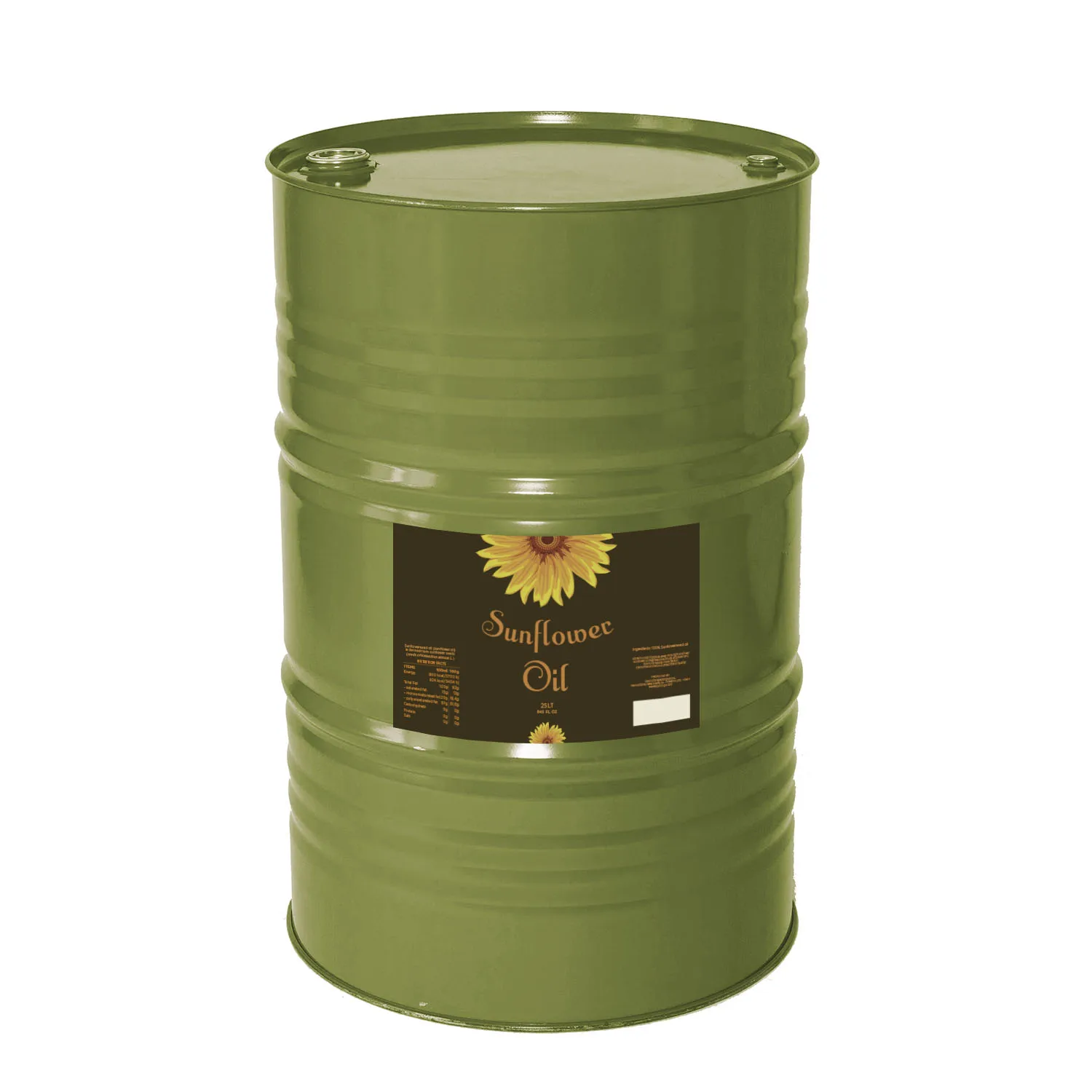Sunflower Oil 25 Litres Tin Round Drum CASA OILIO SPERLONGA italy