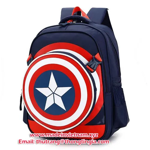 Premium Quality Fashionable Multi Color Unisex Waterproof Polyester Cartoon Friendly Boys And Girls School Bag