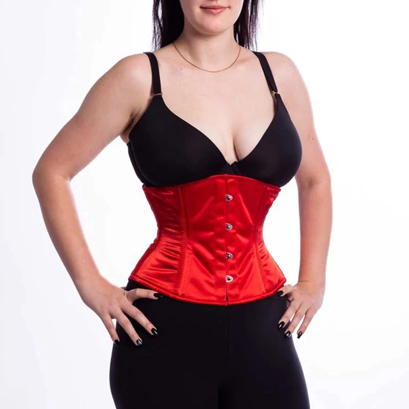 New Under Bust Fashion Waist Training Corsets Satin Tight Waist Trainer Corset