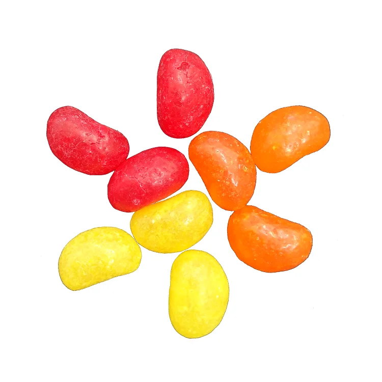 Quality chewable fruit flavours sour jelly bean candies in bulk from manufacturer wholesale, jelly beans for sale