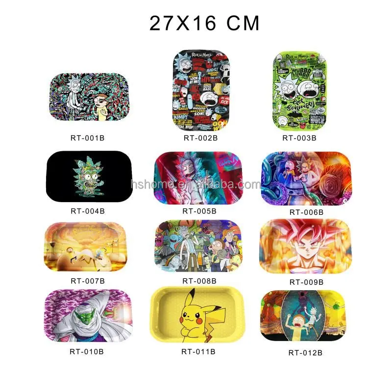 4 Sizes Wholesale Custom weeding accessories metal tray Rolling Tray Metal Cigarette Rolling Trays For Glass pipe smoking