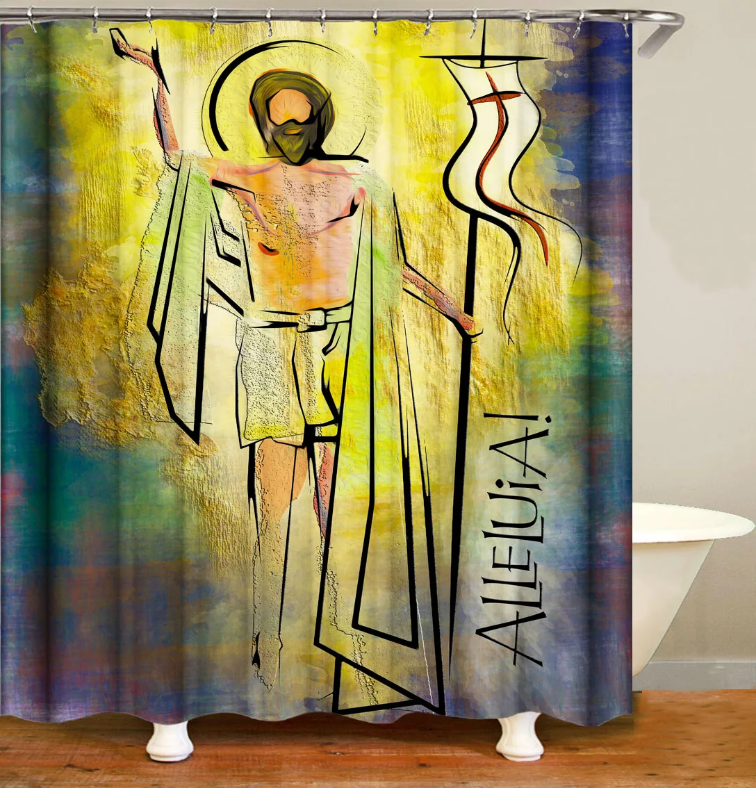 World multi-ethnic characteristics cultural design decoration accessories custom shower curtain printing for bathroom