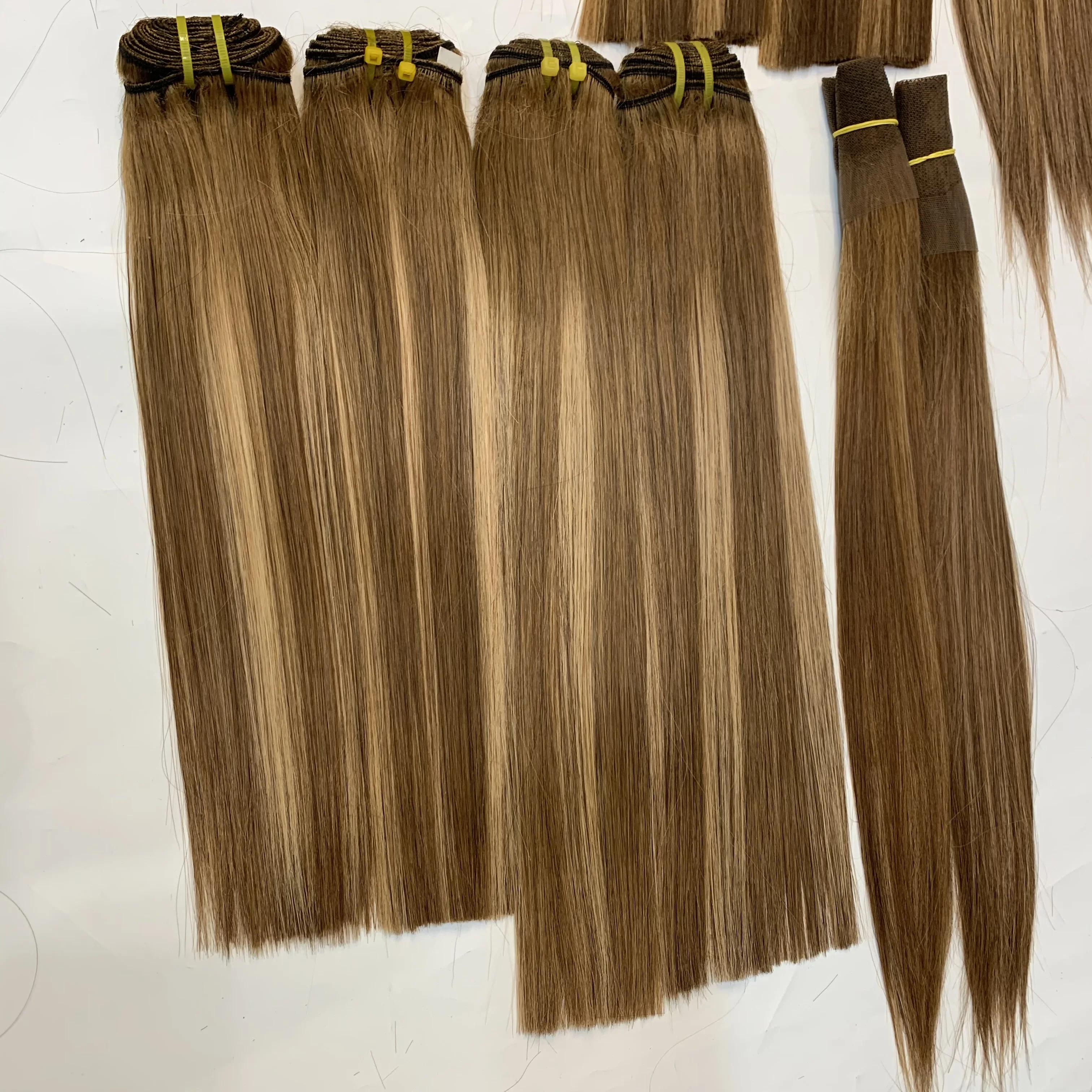 [Волосы прямого цвета из Вьетнама] пучки человеческих волос с выравненной кутикулой высококачественные человеческие волосы для наращивания