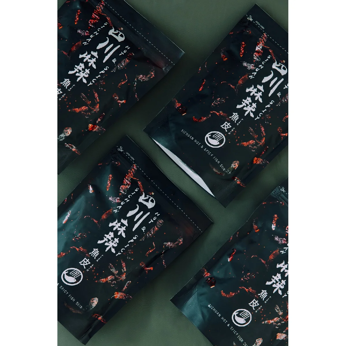 100g Spices & Herbs Flavor  Malaysia Origin Packaged Bag Sichuan Hot Spicy Mala Fish Skin