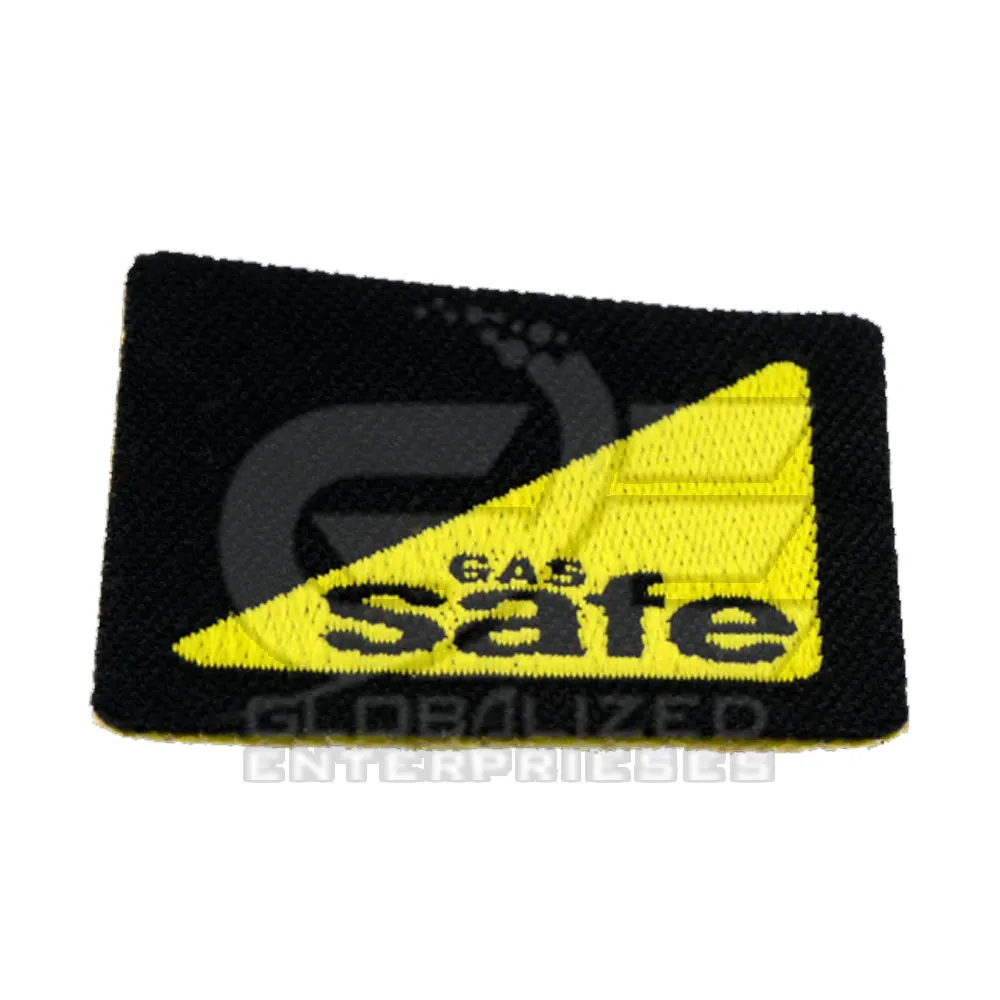 Фабричное изготовление логотип школьная одежда хлопковые тканые нашивки с вышивкой на