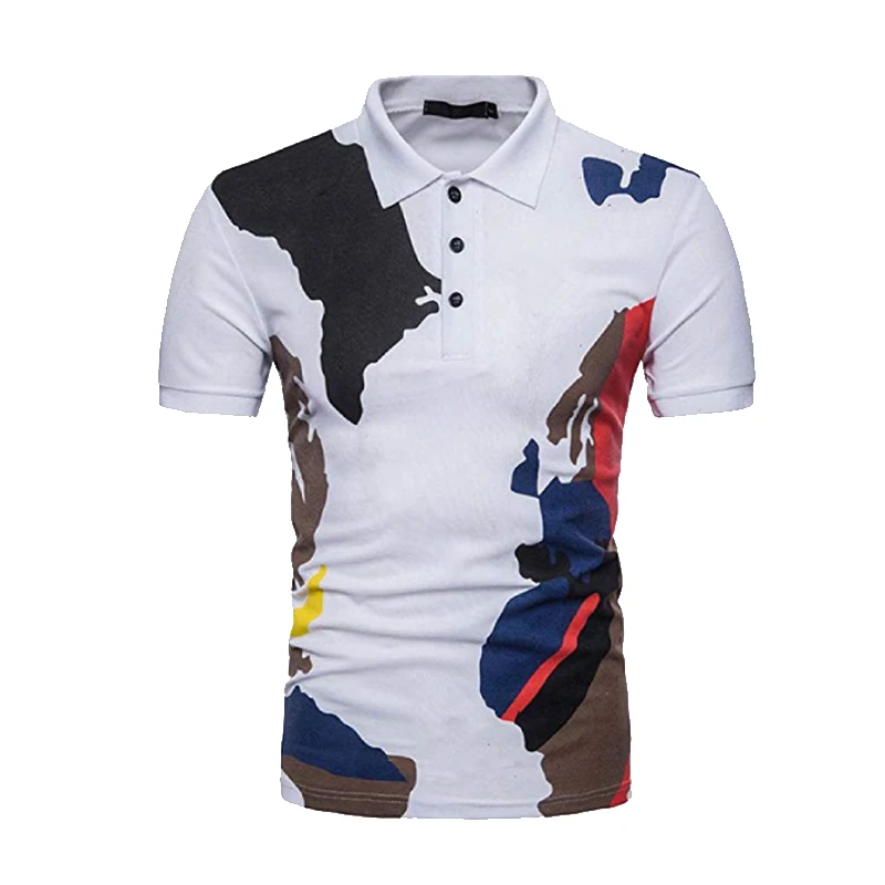 New polo shirts customized logo for men cotton fashion skull polo t-shirts short sleeves tshirts wholesale