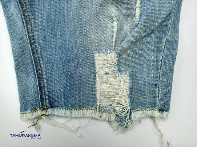 
DENIM DESTROY JEANS 100% COTTON JEAN SHORTS 