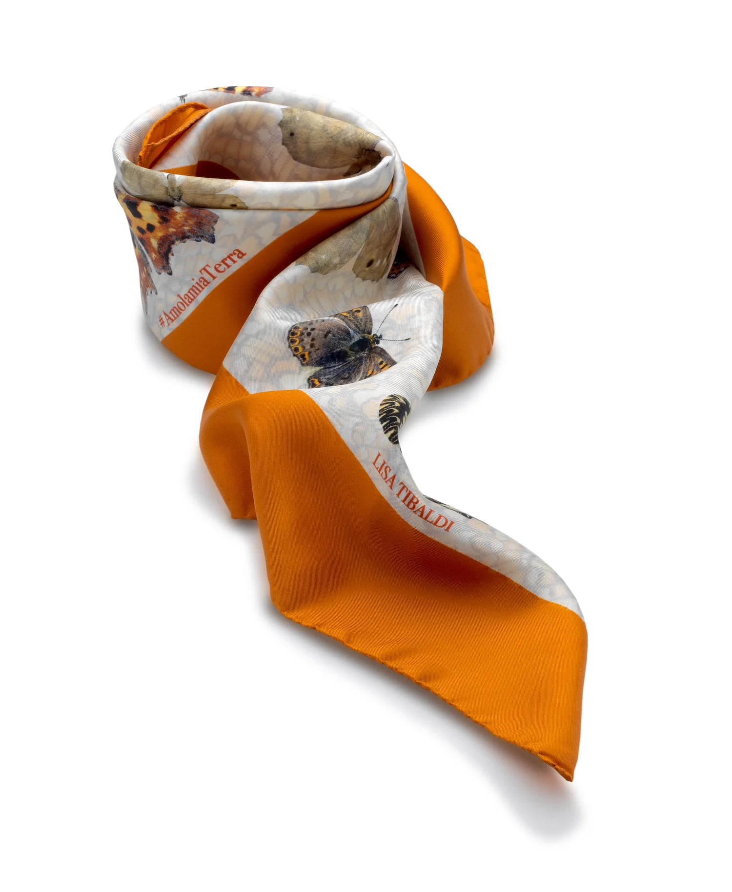 Luxury  Designer Made in Italy 90*90cm Silk square Dis01Shine Rhinestones 3D effect orange colour  foulard scarf for head hijab