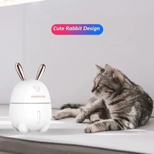Cute Deer Rabbit Nano Atomized Humidifier Night Light USB Charging Aromatherapy Essential Oil Diffuser Mist Maker Air Purifier